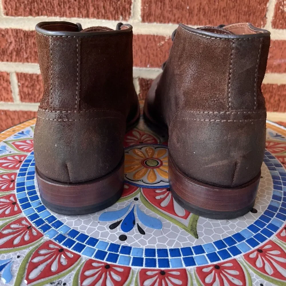 Johnston & Murphy Dudley Chukka Mens 10.5 Brown Waxed English Suede Boots